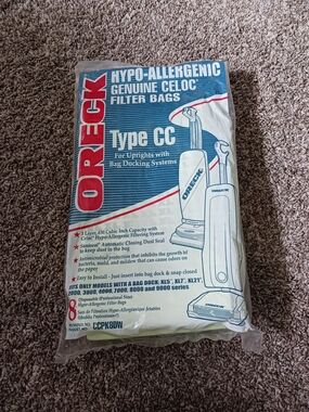 Oreck Type CC Hypo-Allergenic Vacuum Bags - Blue & White